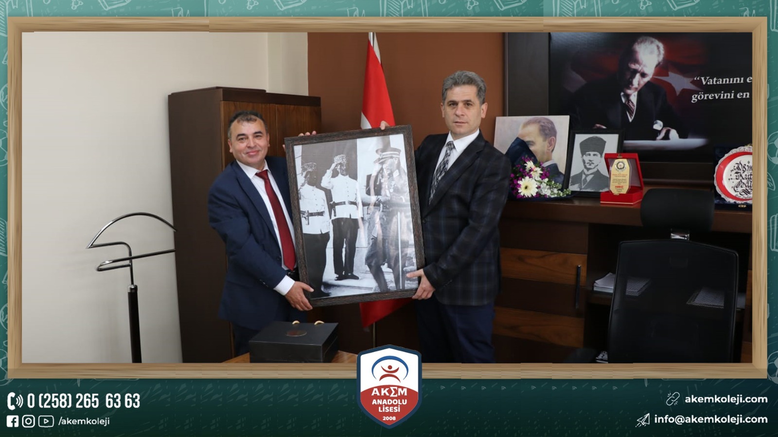 Özel Akem Anadolu Lisesi olarak İl Emniyet Müdür Yardımcı Osman Balak’ı Polis Teşkilatının kuruluşunun 177 .yılında ziyaret ettik